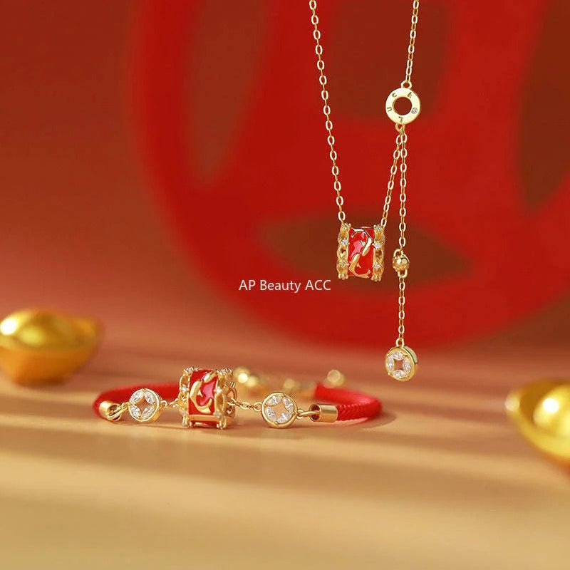 B관 - 999 실버 잉어 원형 코인 행운 목걸이 팔찌 [YC3223N_1 YC4597SL_1] 25.10-5