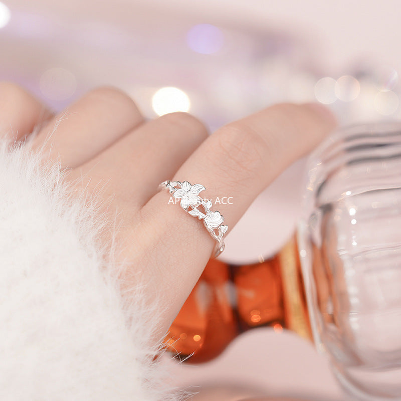 B관 - 999 실버 플라워 입체 오픈형 반지 [YC4121R_1] 25.11-1