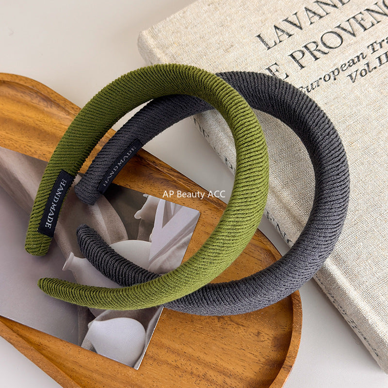 E관 - 코듀로이 스펀지 와이드 머리띠 [21924] 25.11-2