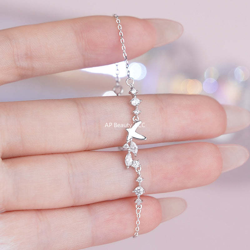 B관 - 999 실버 나비 큐빅 펜던트 팔찌 [YC4368SL_1] 25.10-4