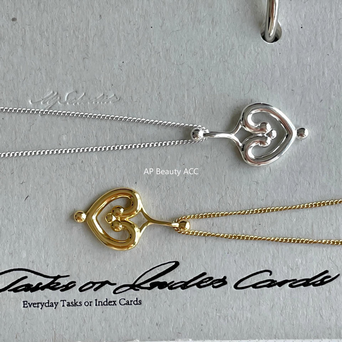 F관 - 925 실버 하트 펜던트 목걸이 [B1382] 25.11-3