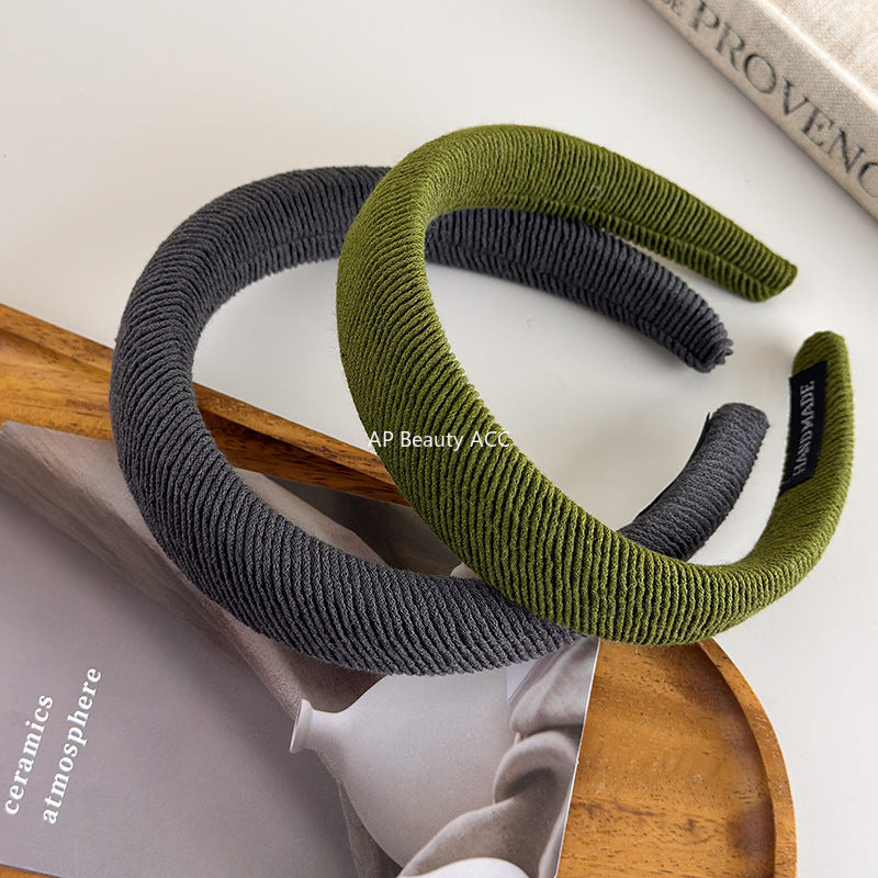 E관 - 코듀로이 스펀지 와이드 머리띠 [21924] 25.11-2