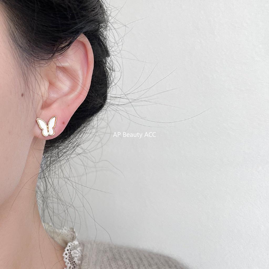 C관 - 나비 디자인 14K 도금 산뜻한 데일리 귀걸이 [3620] 24.03-1