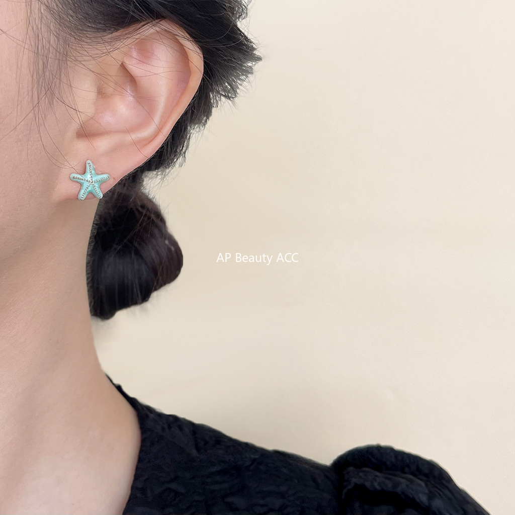 C관 - 민트 색상 여름 새 디자인 숲 속 스타일 2024 14K 도금 귀걸이 [4428-4431] 24.06-4