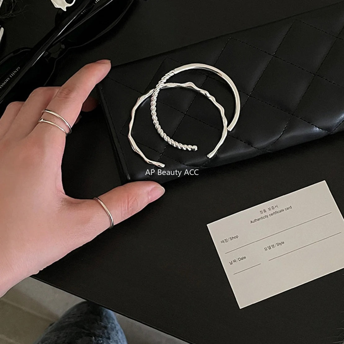 A관 - 불규칙 파도 모양 꼬임 오픈형 팔찌 [SL-483] 25.09-4