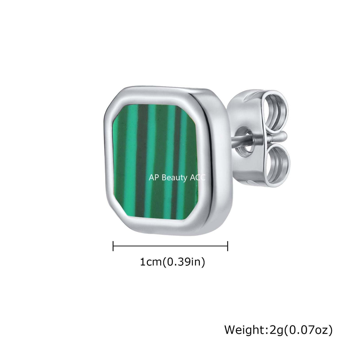 G관 - 스테인리스 스틸 심플 사각 모양 귀걸이 [ES-728] 25.12-2