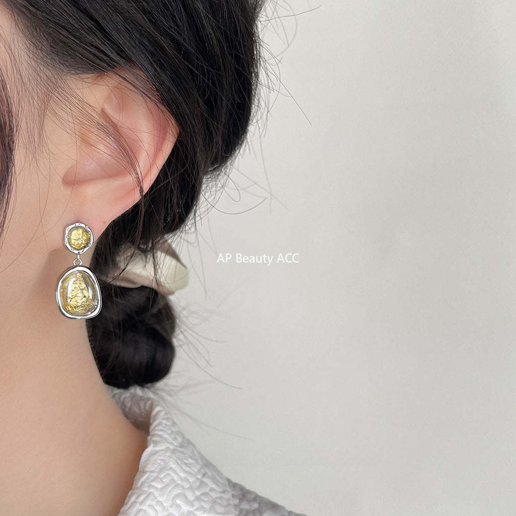 C관 - 디자이너 기하학 금박 핸드메이드 귀걸이 [3915] 24.05-5