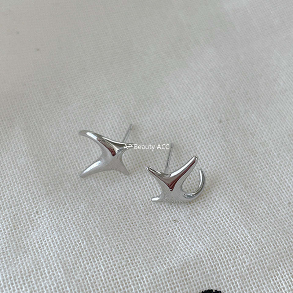 A관 - 기하학 불규칙 디자인 925 은침 귀걸이 [EH-3804] 25.09-1