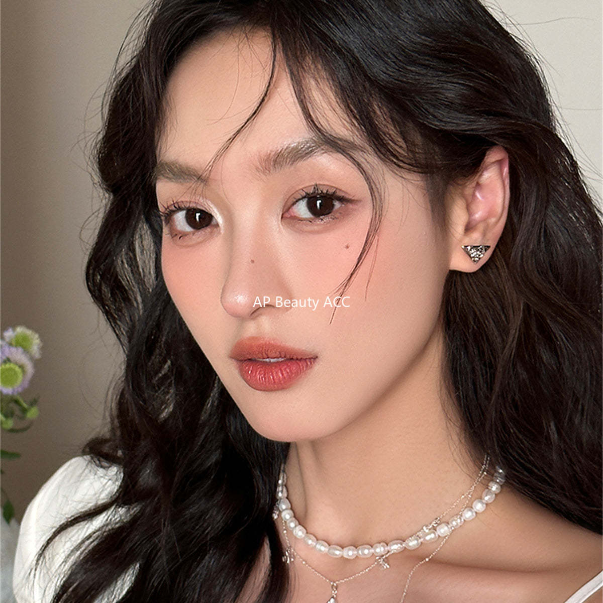 A관 - 삼각형 플라워 925 은침 귀걸이 [EH-4008] 25.08-5