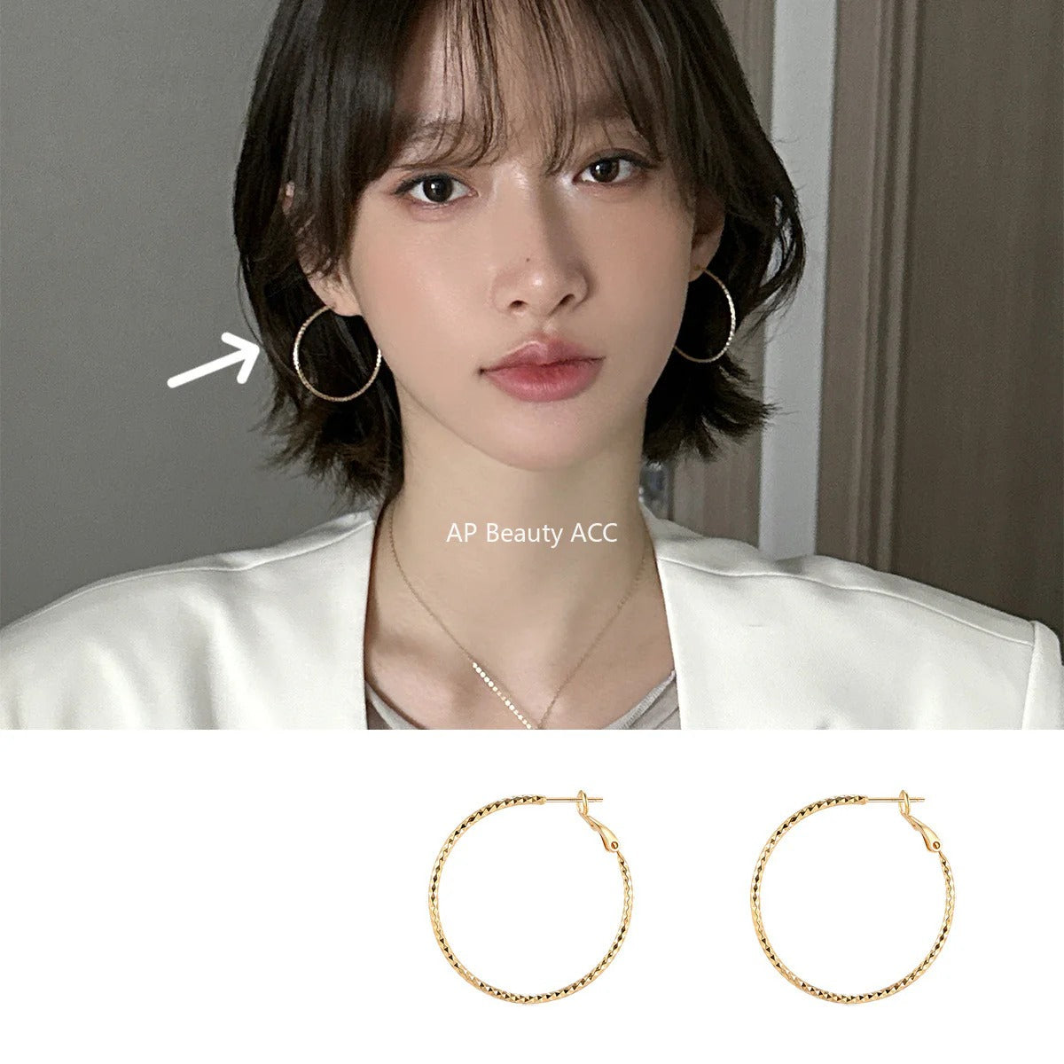 A관 - 925 은침 빈티지 링 귀걸이 [EH-4176] 25.10-3