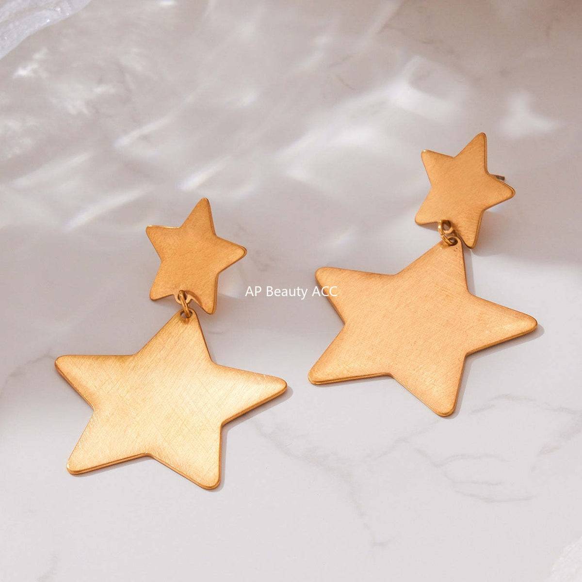 D관 - 스테인리스 18K 도금 별 디자인 목걸이 귀걸이 반지 [TXP457] 25.10-5