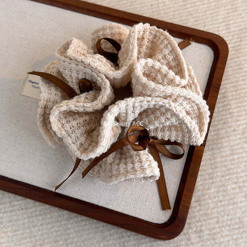 E관 - 니트 리본 디자인 곱창 헤어밴드 [27784] 25.12-2