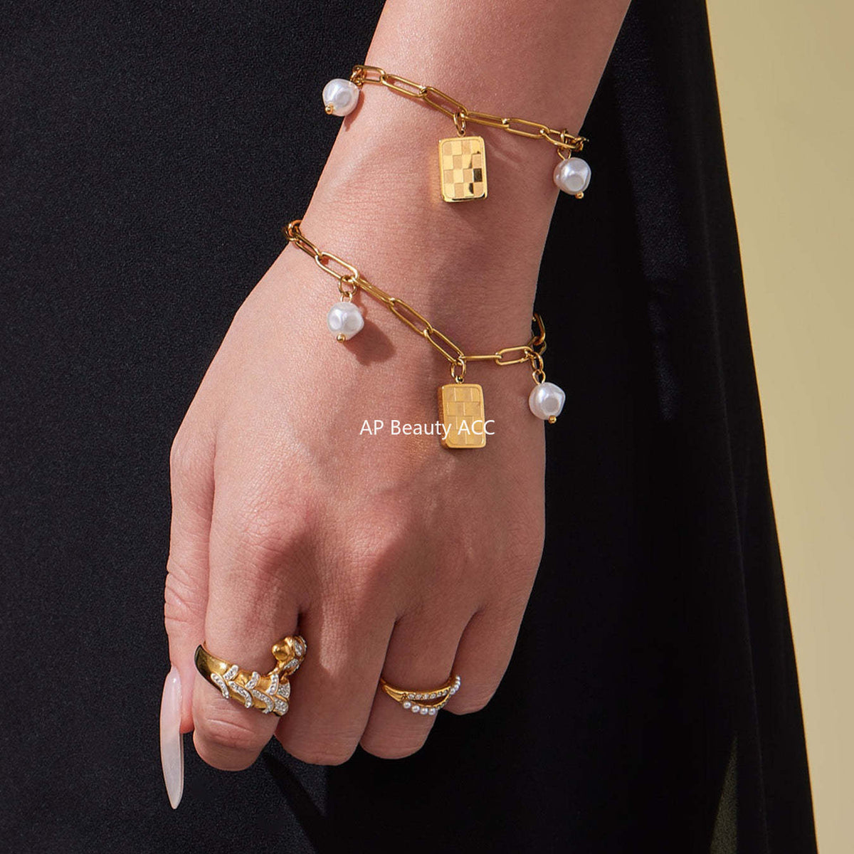 D관 - 스테인리스 비즈 원형 여왕 스퀘어 멀티 펜던트 팔찌 목걸이 [TXP456] 25.10-5