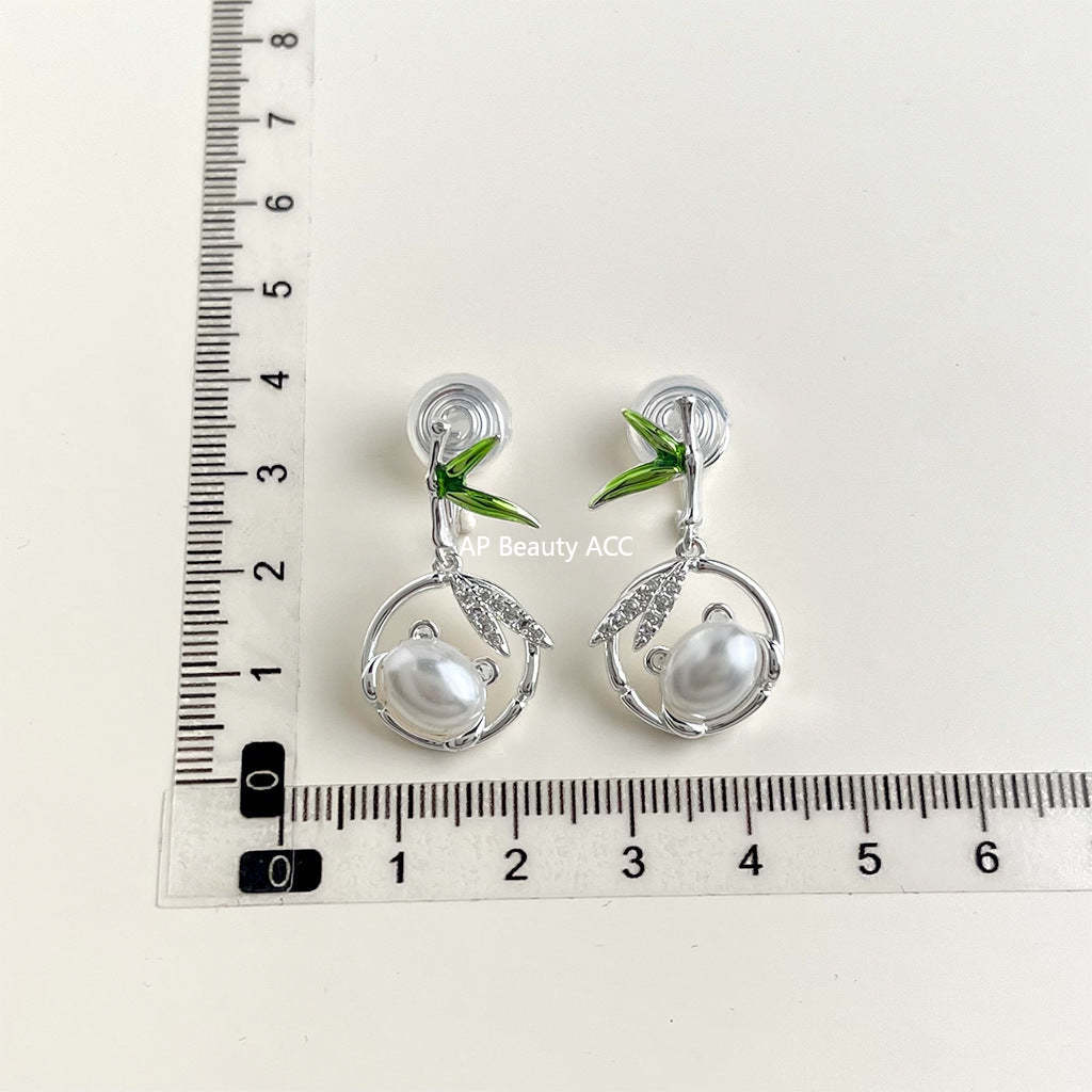 C관 - 큐빅 레진 진주 무피어싱 나선형 이어커프 귀걸이 [EJ0203F] 25.02-3