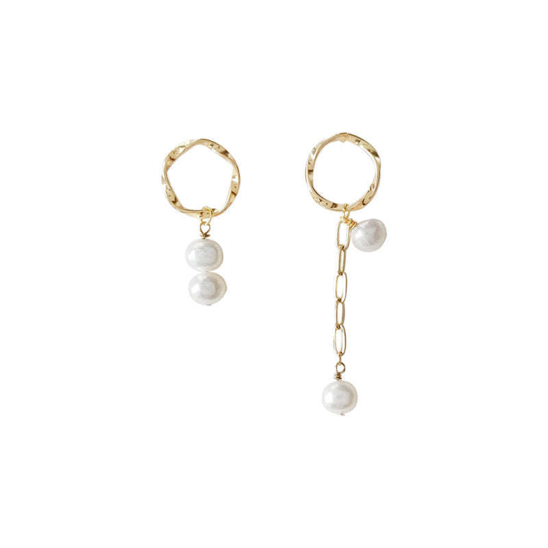 C관 - 바르셀로나 스타일 담수 진주 물방울 은침 귀걸이 [399] 24.04-1