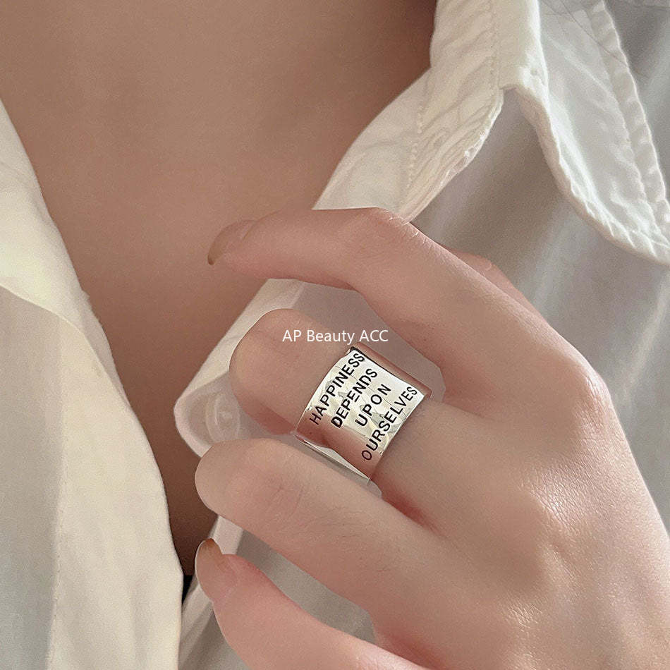 F관 - 925 실버 빈티지 레터링 볼드 반지 [J960] 25.10-5