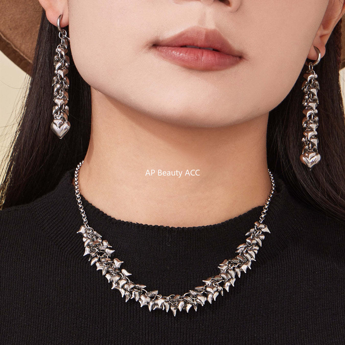 D관 - 미니 하트 펜던트 18K 도금 스테인리스 스틸 목걸이 [P1700] 25.11-3