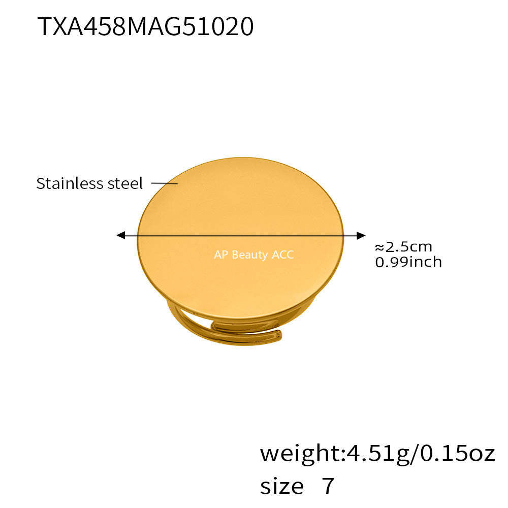 D관 - 스테인리스 18K 도금 원형 링 목걸이 귀걸이 반지 [TXP458] 25.10-5