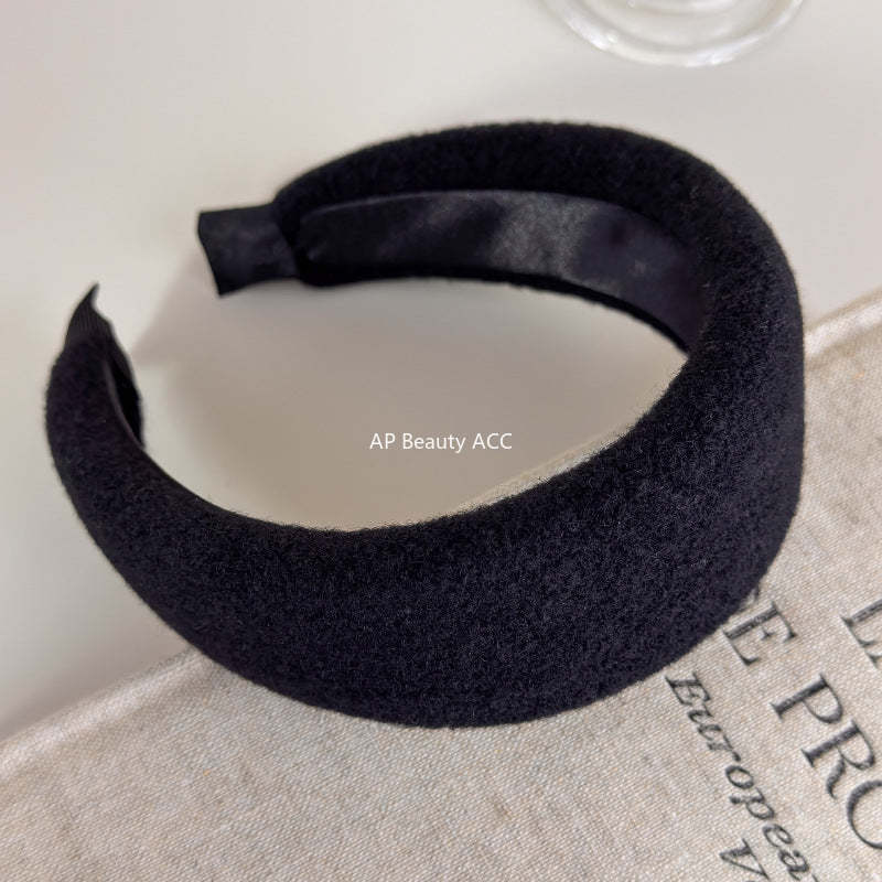 E관 - 모직 울 소재 볼륨 와이드 머리띠 [27699] 25.11-3