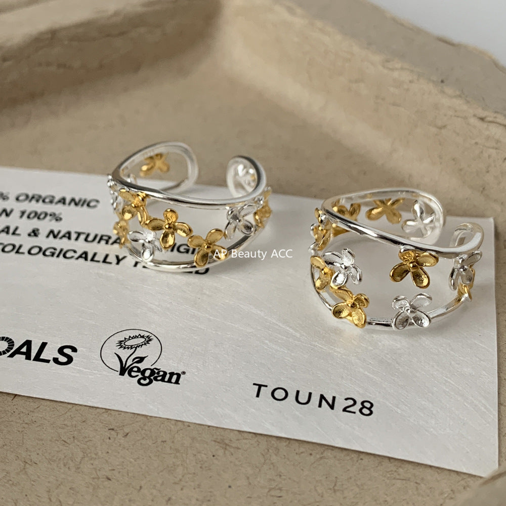 A관 - 925 실버 플라워 오픈형 반지 [JA73] 25.10-2