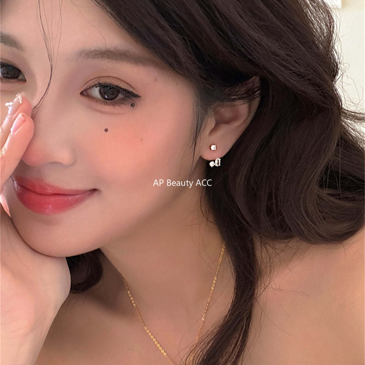A관 - 925 은침 큐빅 스터드 귀걸이 [EH-3977] 25.09-3