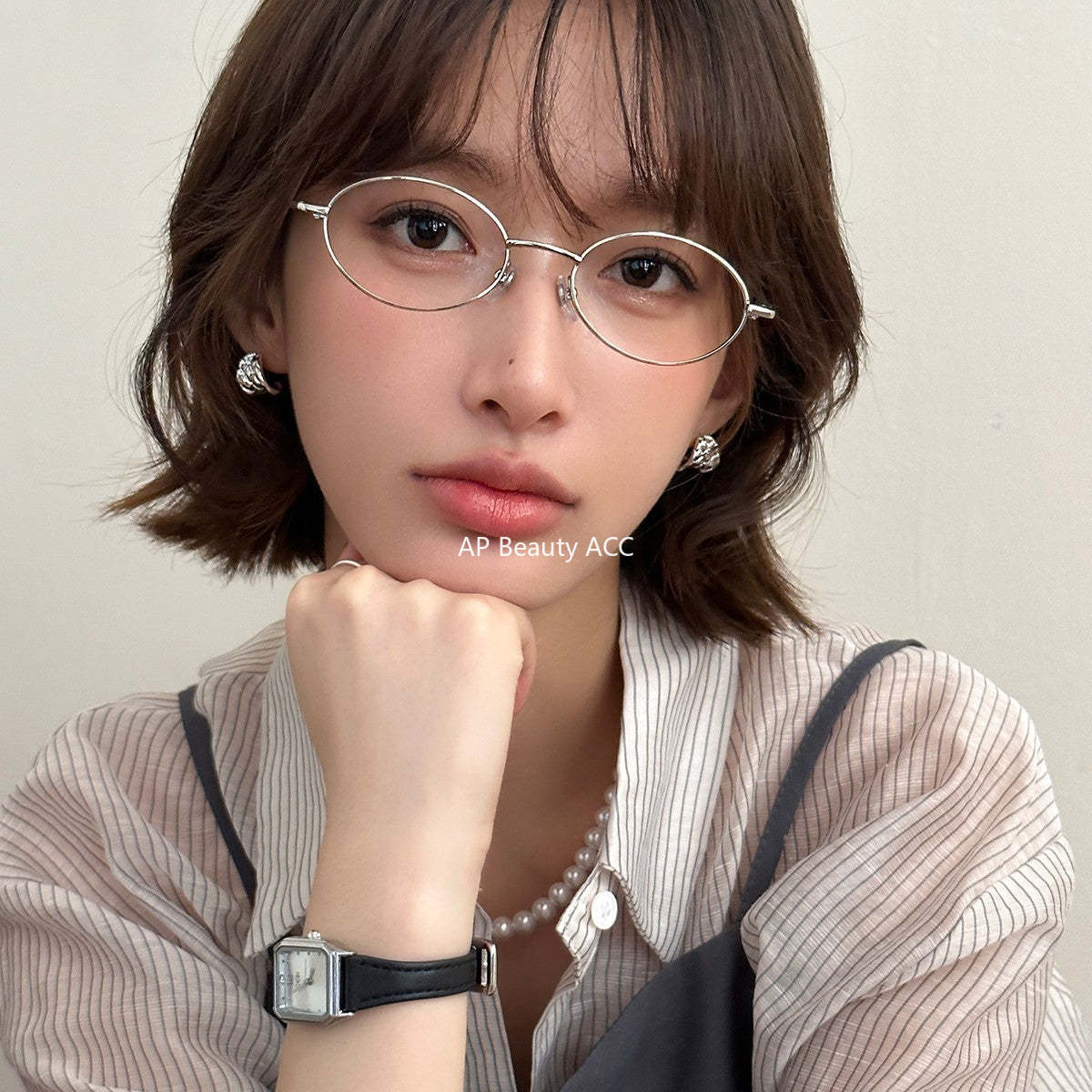 A관 - 다이아 패턴 곡면 볼드 스터드 귀걸이 [EH-4140] 25.10-5