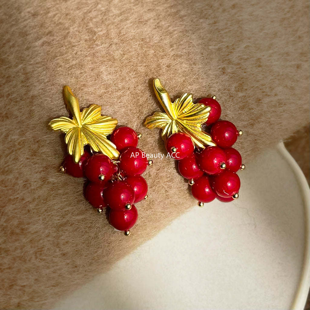 C관 - 태슬 포도송이 핸드메이드 925 은침 귀걸이 [7205] 25.12-2