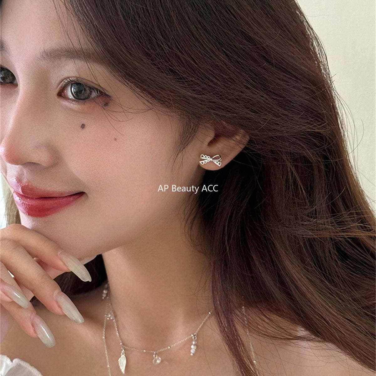 A관 - 리본 모양 플로럴 엣지 귀걸이 [EH-4167] 25.10-2