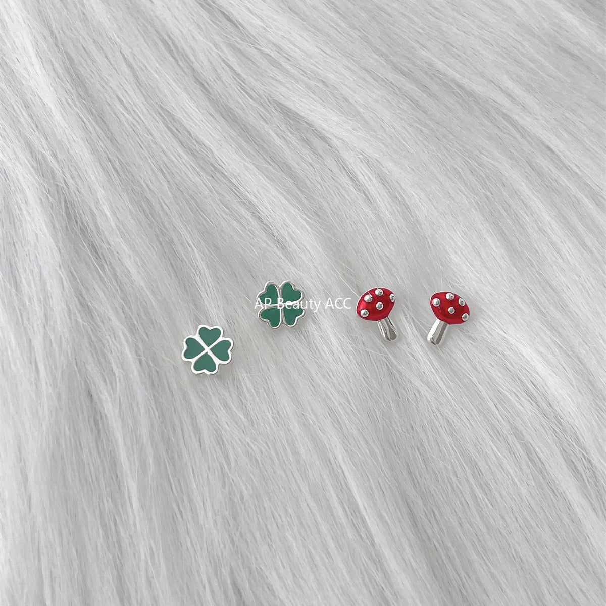 A관 - 925 은침 클로버 버섯 디자인 귀걸이 [EH-4232] 25.10-3