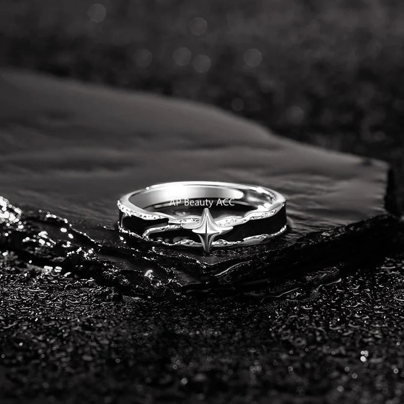 G관 - 고독한 별 솔로 디자인 오픈 반지 [J2525] 25.09-4