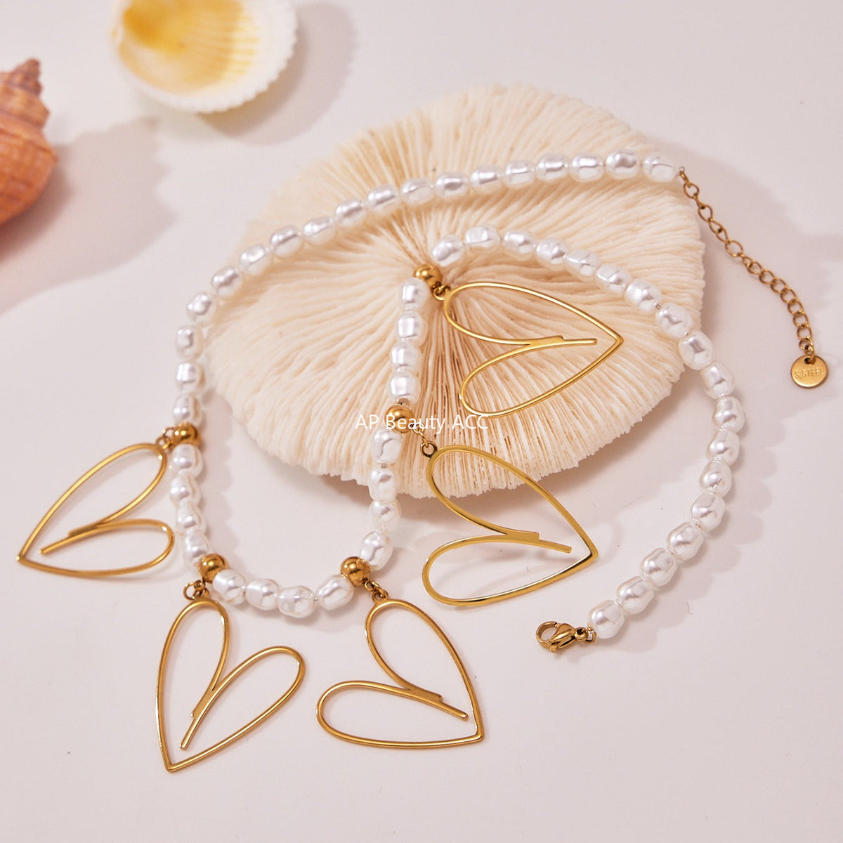 D관 - 스테인리스 스틸 핸드메이드 하트 펜던트 목걸이 [P1676] 25.10-3