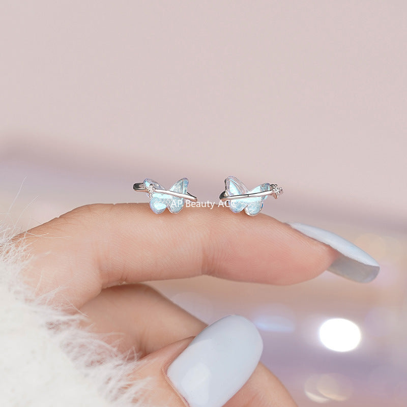 B관 - 999 실버 나비 큐빅 라인 귀걸이 [YC4732E_1] 25.10-3