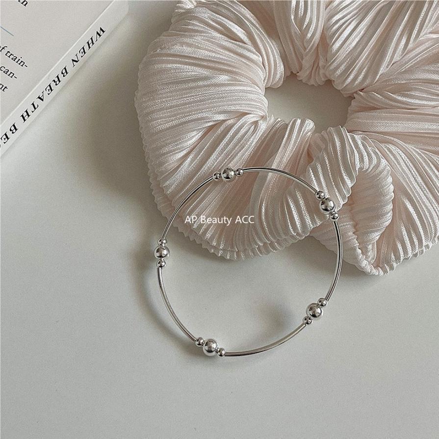 F관 - 925 실버 원형 비즈 라인 팔찌 [A322] 25.09-4