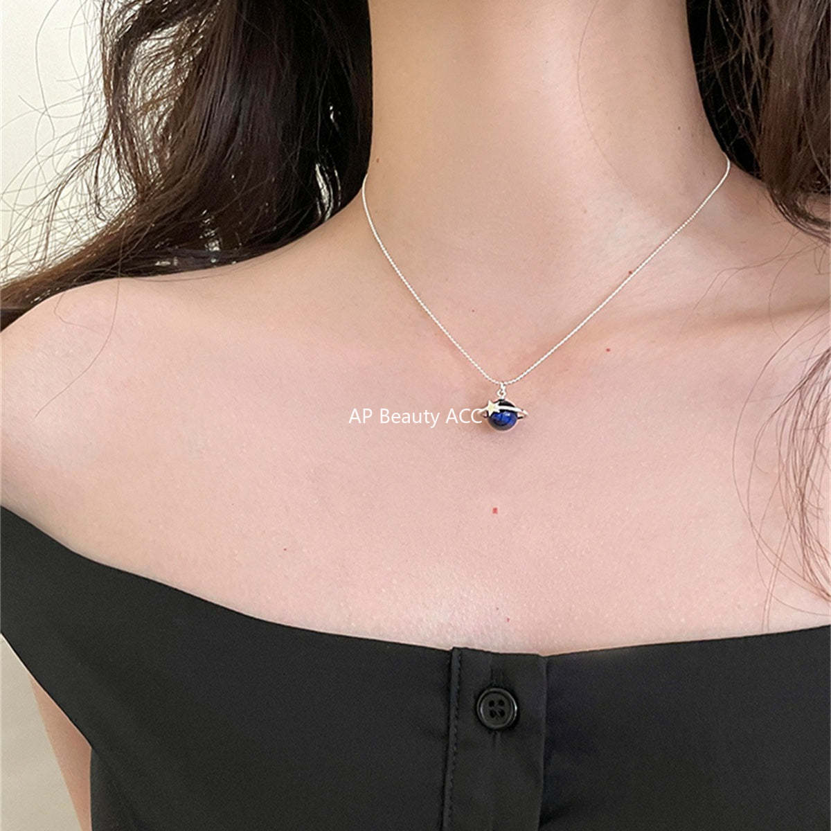 A관 - 925 실버 행성 별 천연석 펜던트 목걸이 [XL-1208] 25.09-4