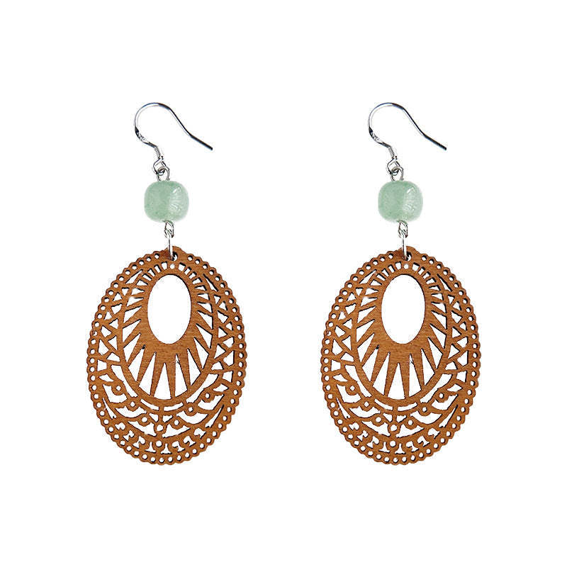 C관 - 아벤츄린 핸드메이드 은침 귀걸이 [3719] 24.04-1