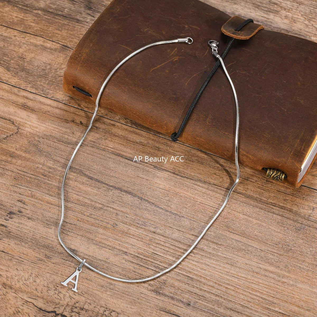 G관 - 스네이크 체인 알파벳 스테인리스 목걸이 [NC-1315] 25.11-3