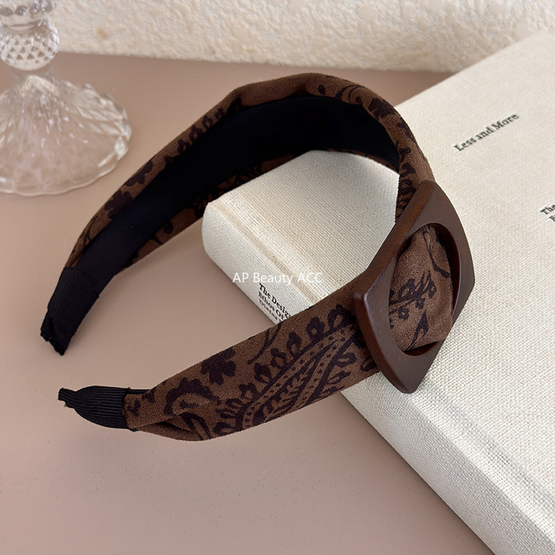 E관 - 멜라드톤 페이즐리 패턴 와이드 머리띠 [27546] 25.10-1