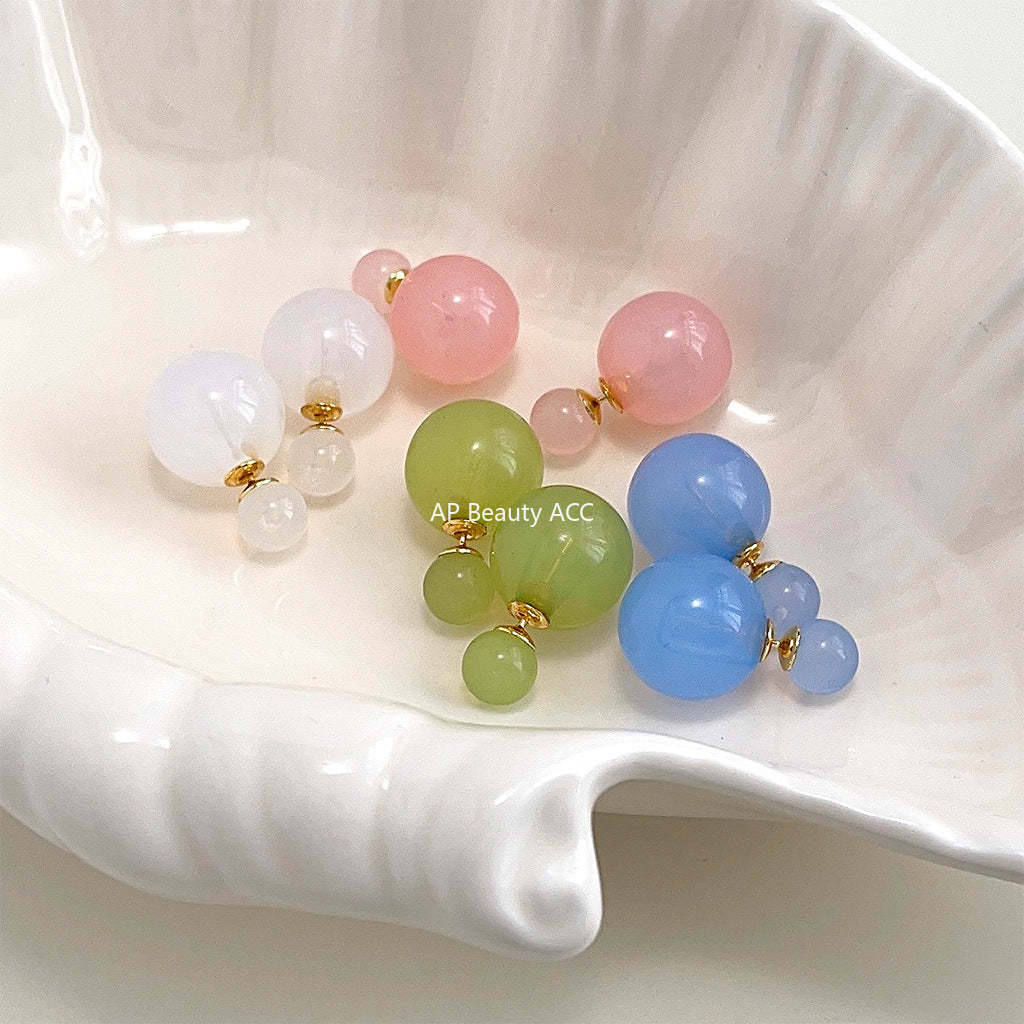 C관 - 사탕색 컬러 귀걸이 은침 귀걸이 [4108-4111] 24.05-3