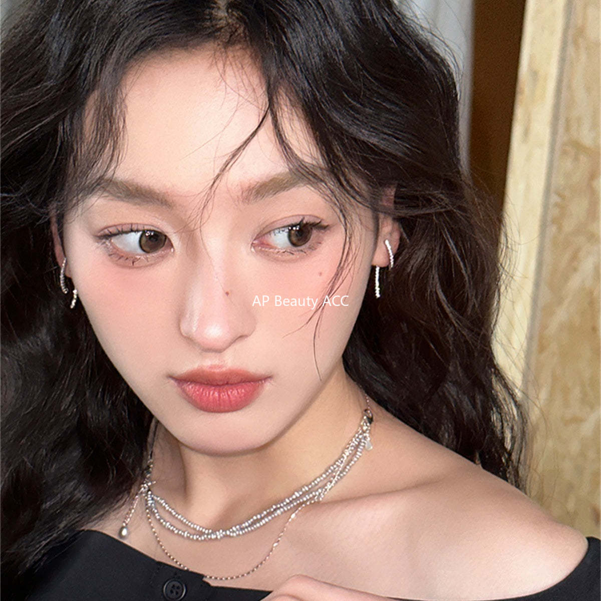 A관 - 925 은침 지오메트릭 라인 큐빅 귀걸이 [EH-4018] 25.10-2