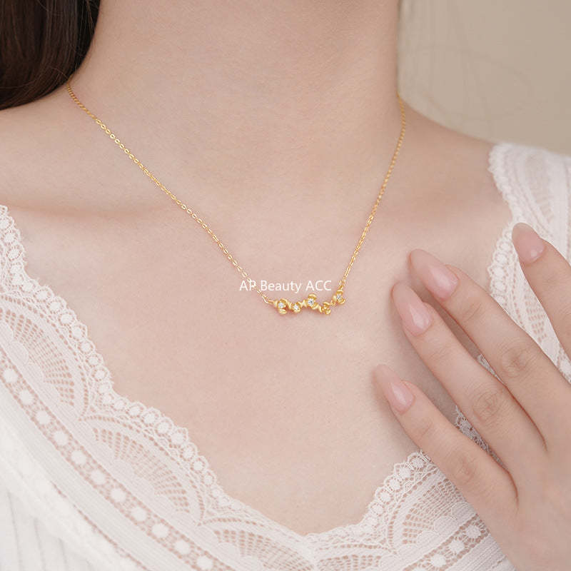 B관 - 999 실버 플라워 큐빅 디자인 체인 목걸이 [YC1859N_1] 25.10-4