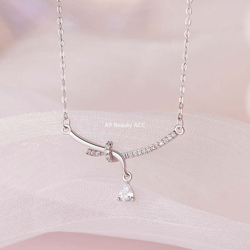 B관 - 999 실버 큐빅 매듭 펜던트 목걸이 [YC2498N_1] 25.09-4