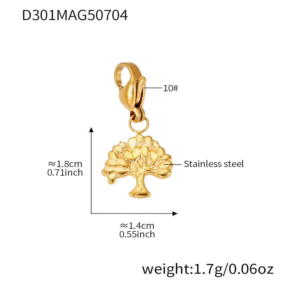 D관 - 스테인리스 스틸 DIY 다중 펜던트 팔찌 목걸이 [E670] 25.09-4