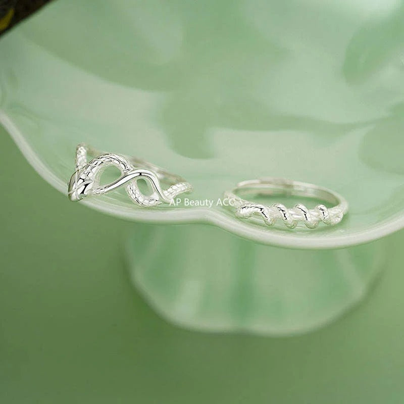 B관 - 925 실버 뱀 모양 반지 [YC4835R_1 YC4833R_1] 24.12-1