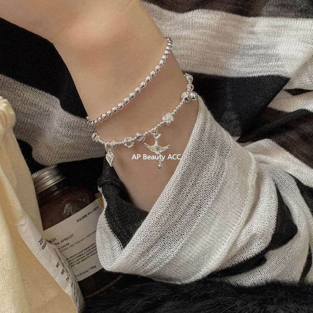 A관 - 동물 하트 라운드 비즈볼 925 실버 팔찌 [1615-1616-1617] 25.11-4