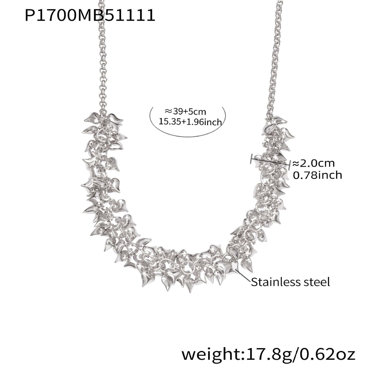 D관 - 미니 하트 펜던트 18K 도금 스테인리스 스틸 목걸이 [P1700] 25.11-3