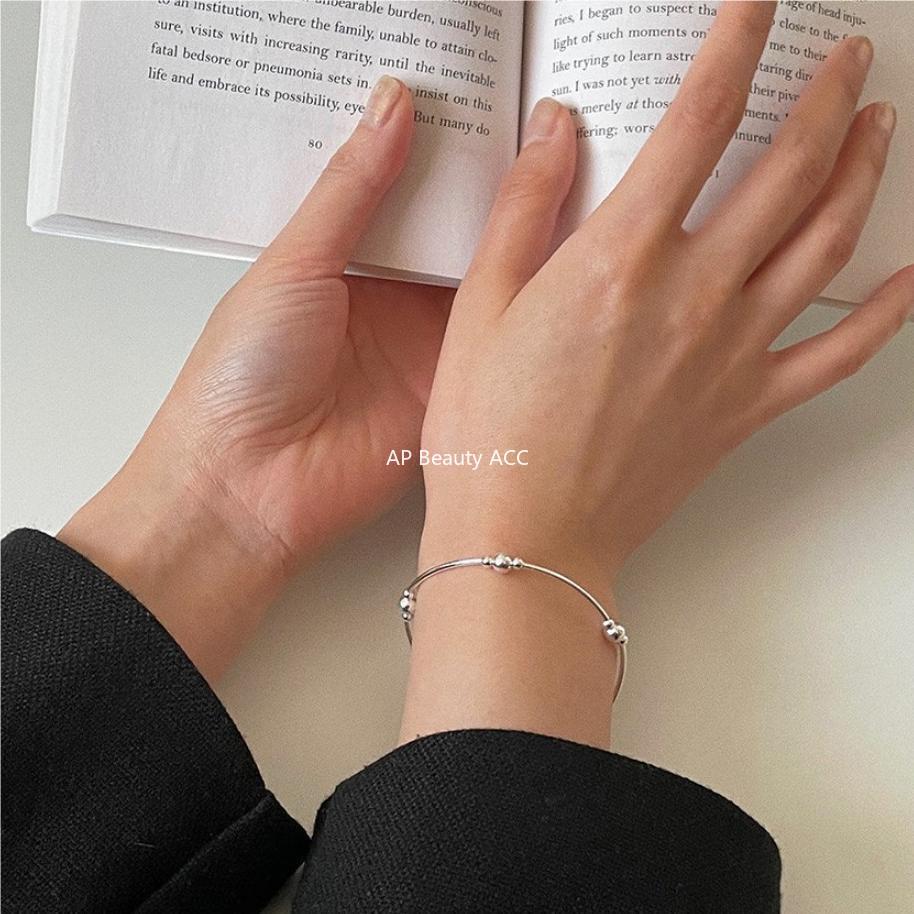 F관 - 925 실버 원형 비즈 라인 팔찌 [A322] 25.09-4