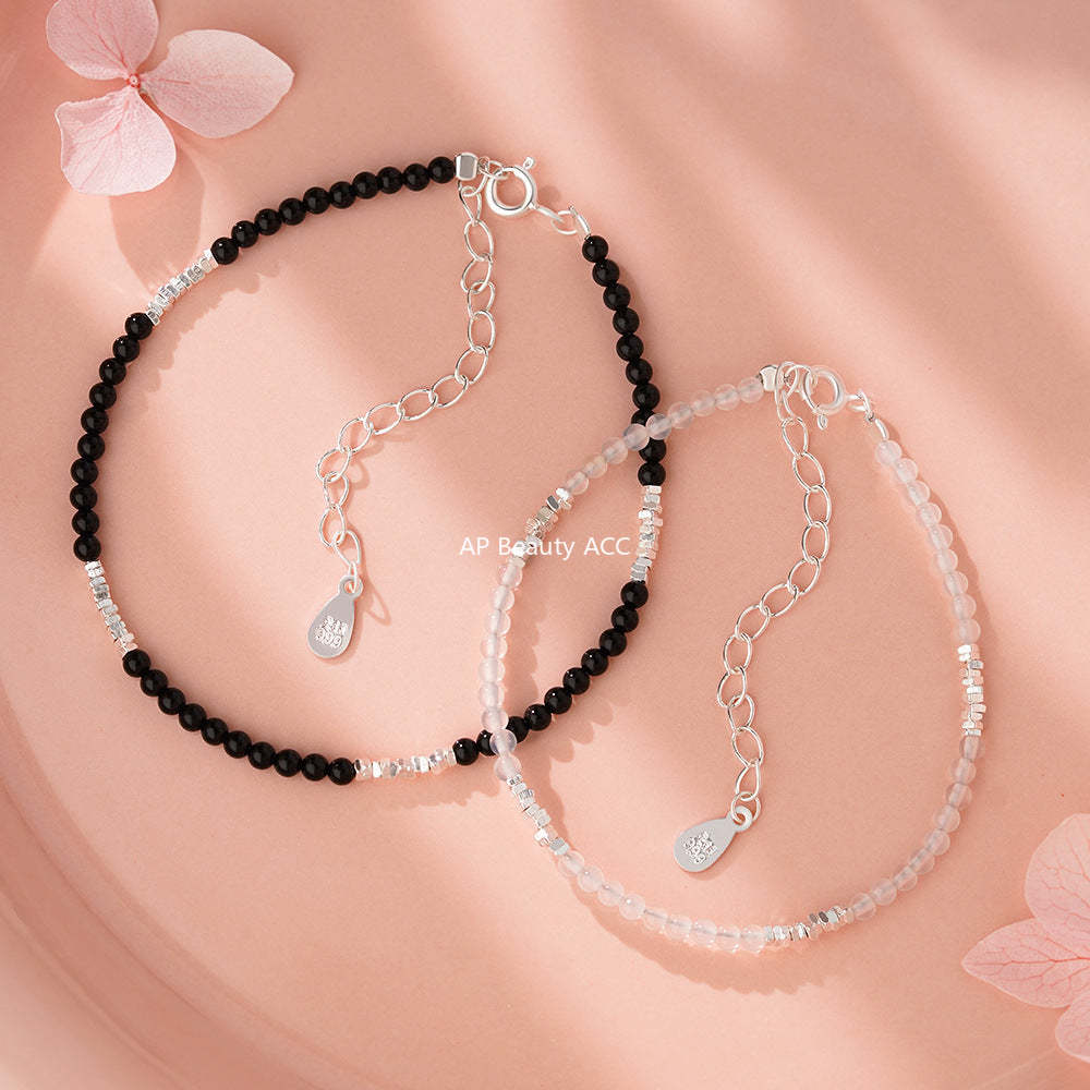 B관 - 999 실버 마노 실버 파편 커플 팔찌 [YC4745SL_1] 25.11-4