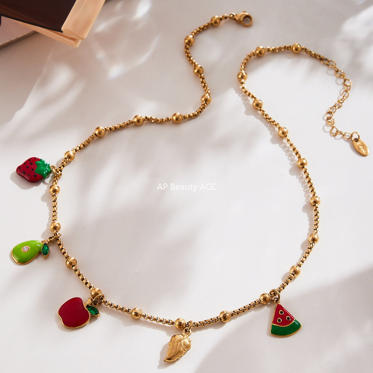 D관 - 스테인리스 스틸 과일 큐빅 펜던트 목걸이 팔찌 발찌 [TXP416] 25.10-1