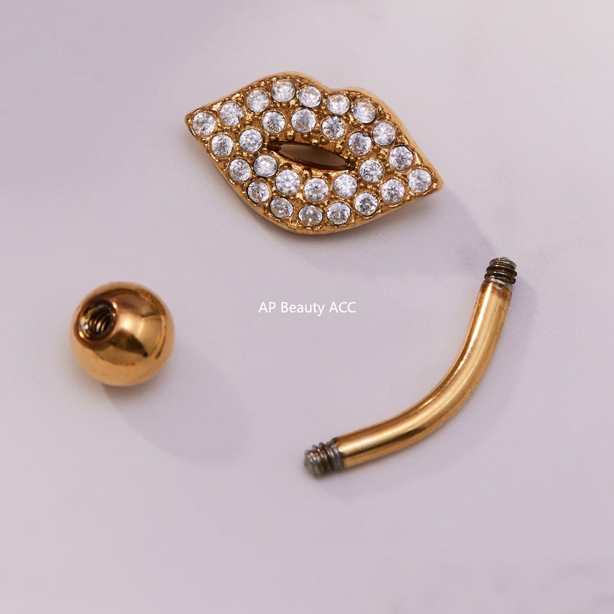 D관 - 스테인리스 스틸 풀 큐빅 18K 도금 피어싱 귀걸이 [H009] 25.11-2