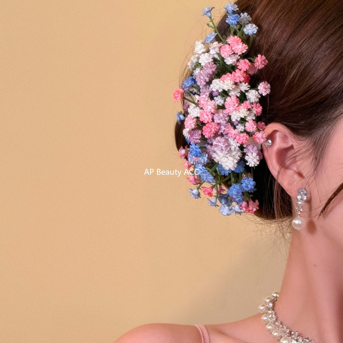 E관 - 조화 플라워 웨딩 헤어핀 [27642] 25.11-1